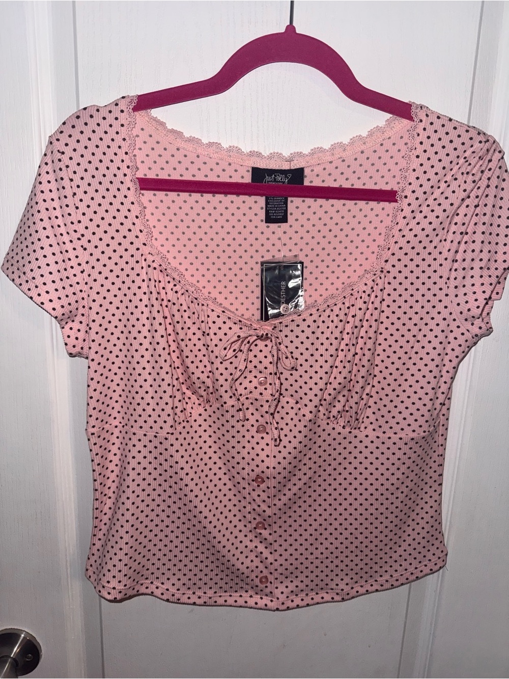 Polka dot crop top